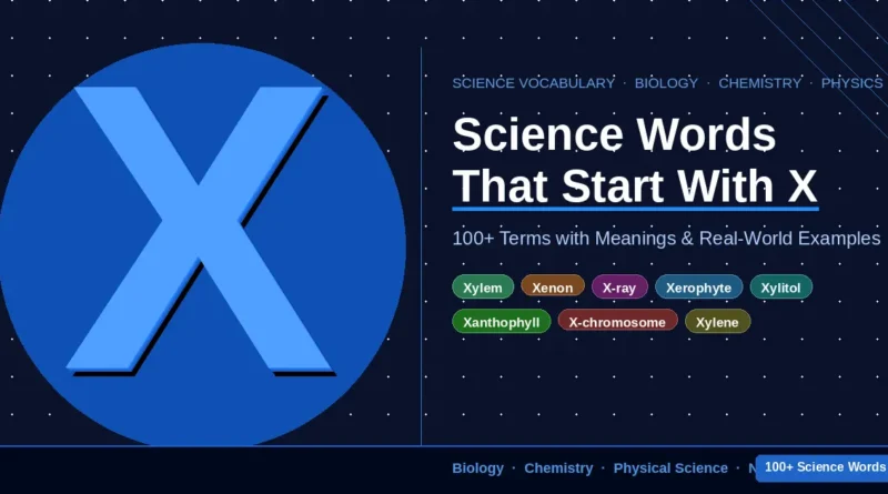 Science Words That Start With X