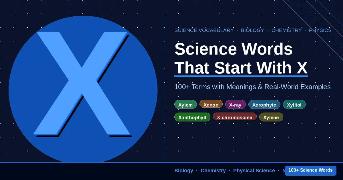 Science Words That Start With X